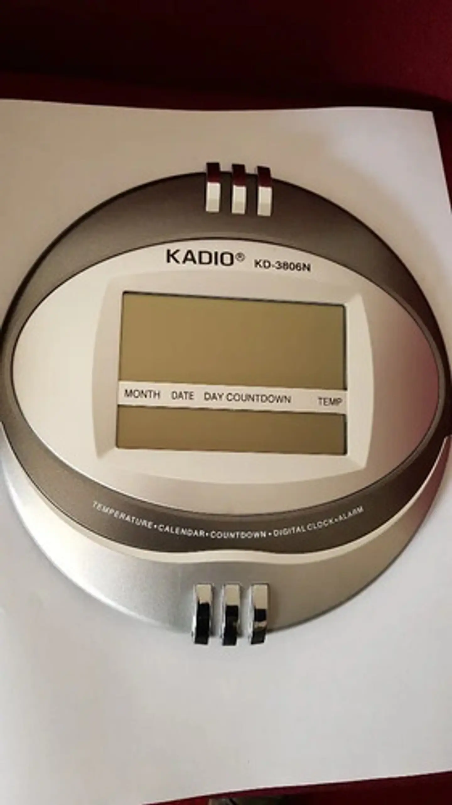Reloj Digital Kadio De Pared O Mesa Temperatura Y Calendario 6