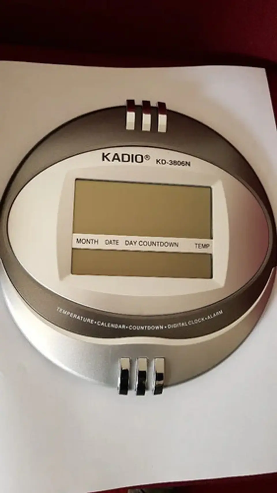 Reloj Digital Kadio De Pared O Mesa Temperatura Y Calendario 6