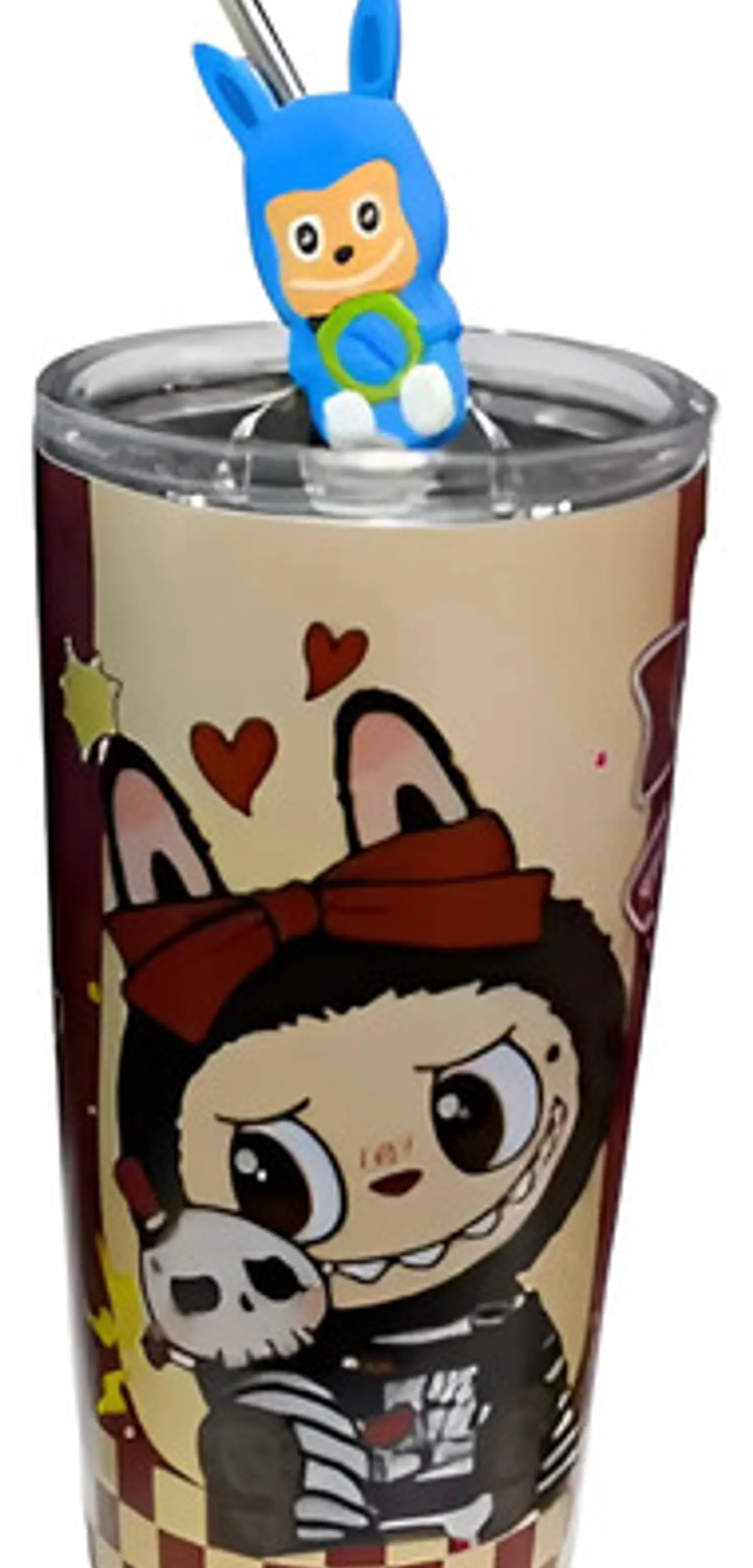 Botilito Térmico Pitillo  Infantil Labubu 500ml Acero 10