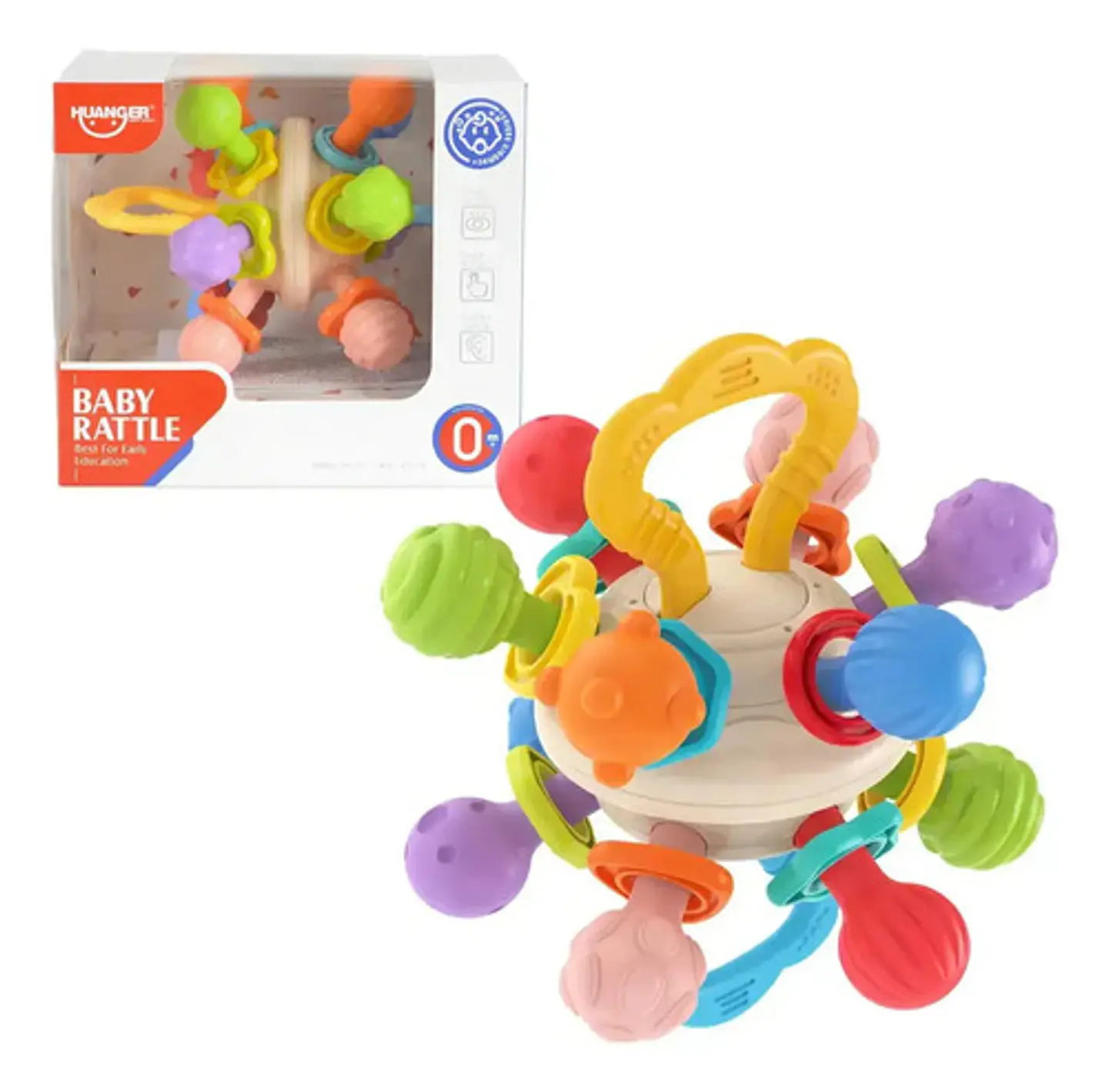 Juguete Bebe Llama Dientes Sonajero Estimulacion Motricidad Color Rosa Claro Llamadientes 7