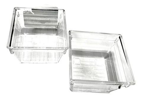 Cajas De Acrílico Mini  2  Unidades Cuadrada Transparente