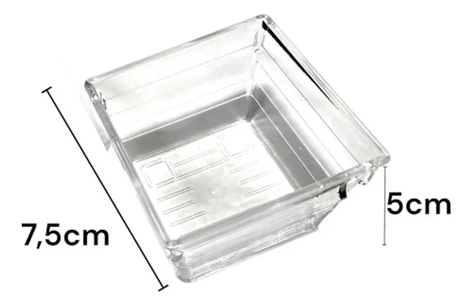 Cajas De Acrílico Mini  2  Unidades Cuadrada Transparente 2