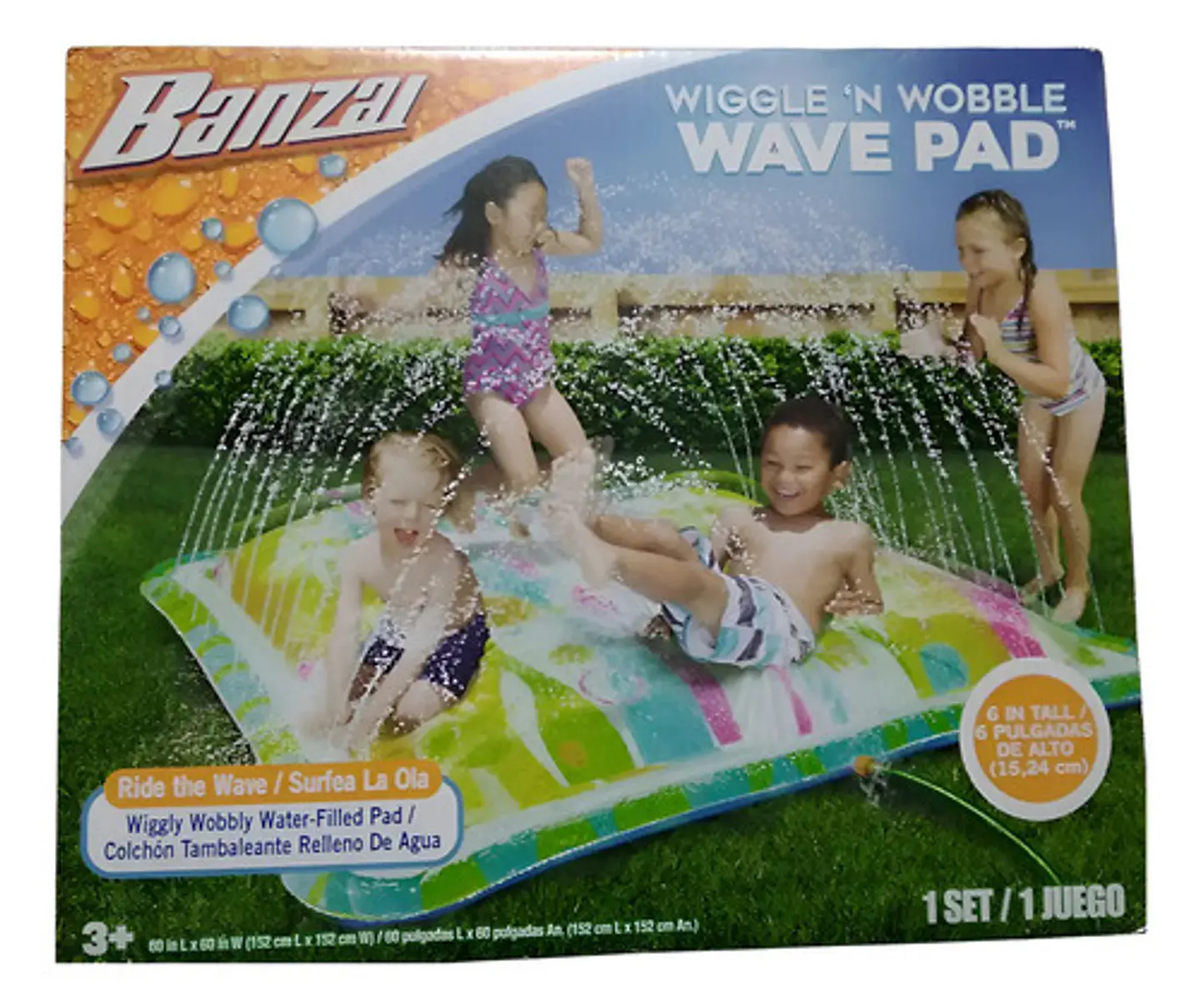 Inflable Piscina Chorros Spray Mangera Lluvia Color Verde Claro 2