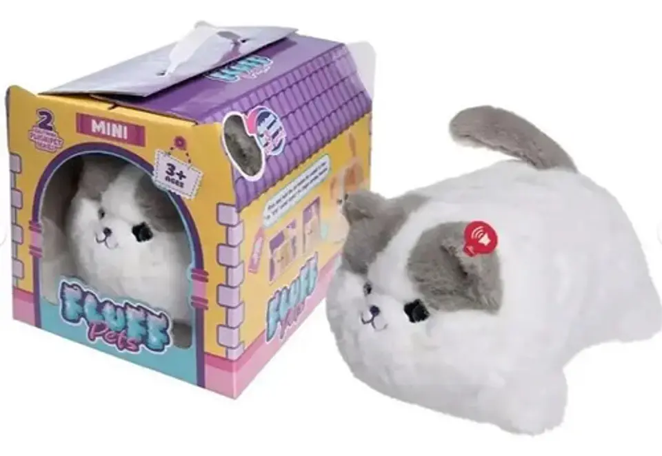 Peluche Gatito Interactivo Sonido  Maulla Mueve La Cola 8