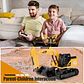 Retro Excavadora  Control Remoto 1:24 Maquinaria Amarilla - Miniatura 5