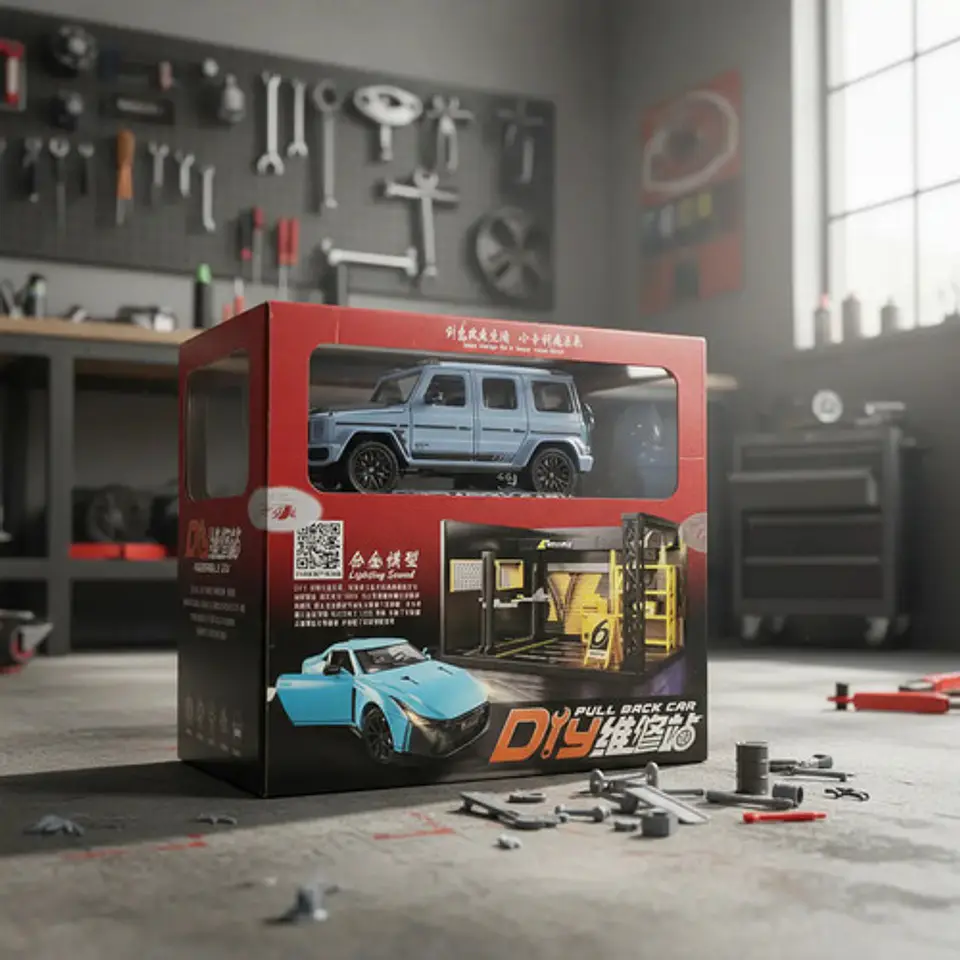 My66 Brabus 800 Diorama 1:24 Carro Escala Con Taller Mecanic 1
