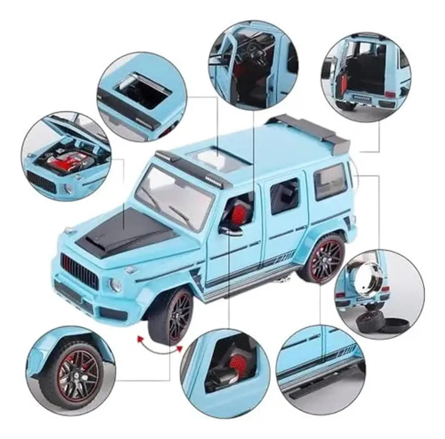 My66 Brabus 800 Diorama 1:24 Carro Escala Con Taller Mecanic 4