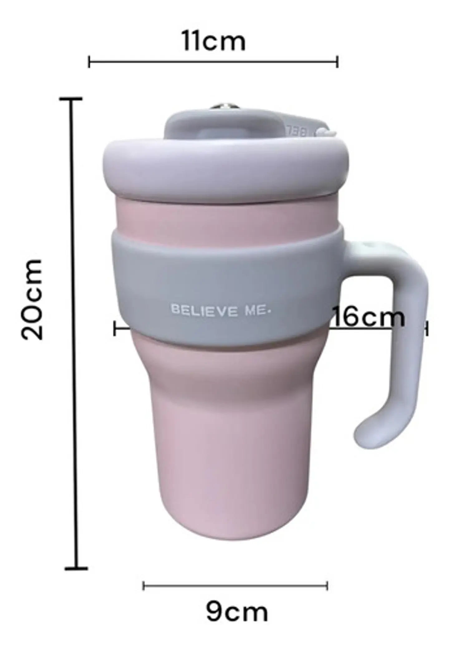Termo Vaso Con Agarre Botella Térmica Acero Inoxidable 800ml 17