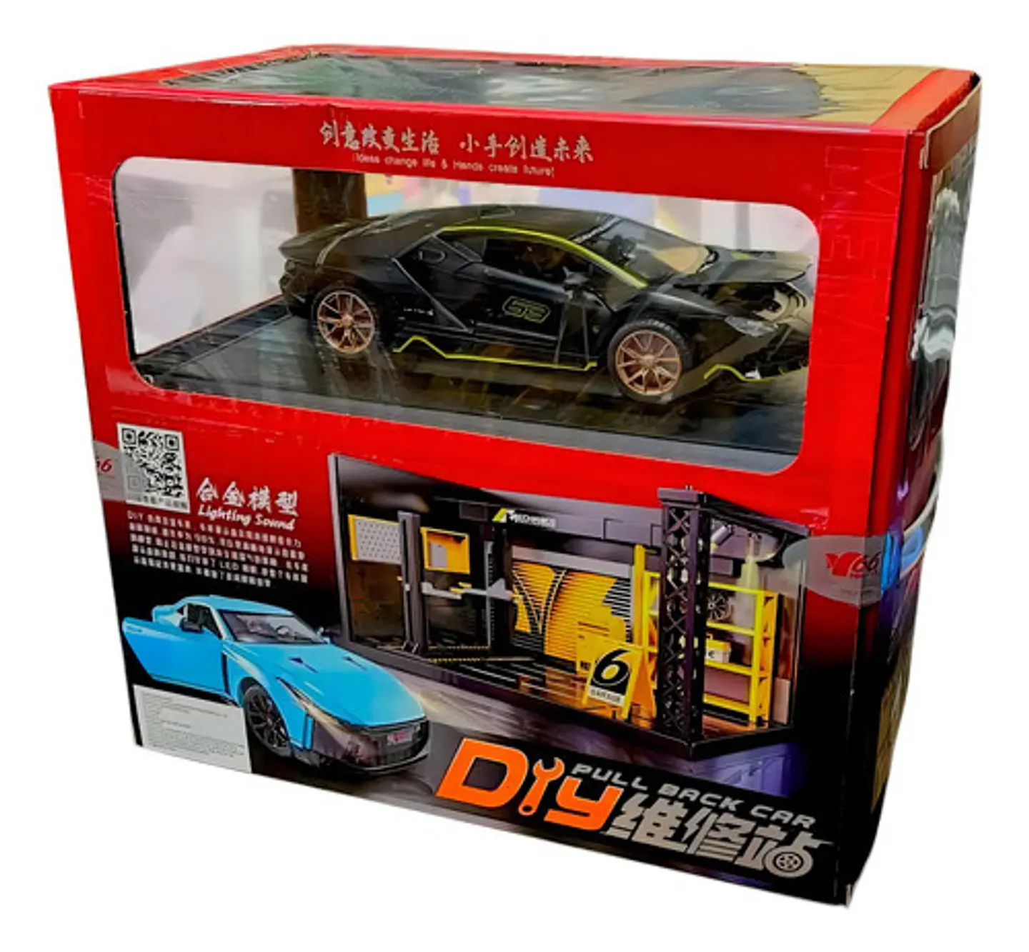 Carro Escala 1:24 Lamborghini Centenario My66 Colección Negro Metal 3