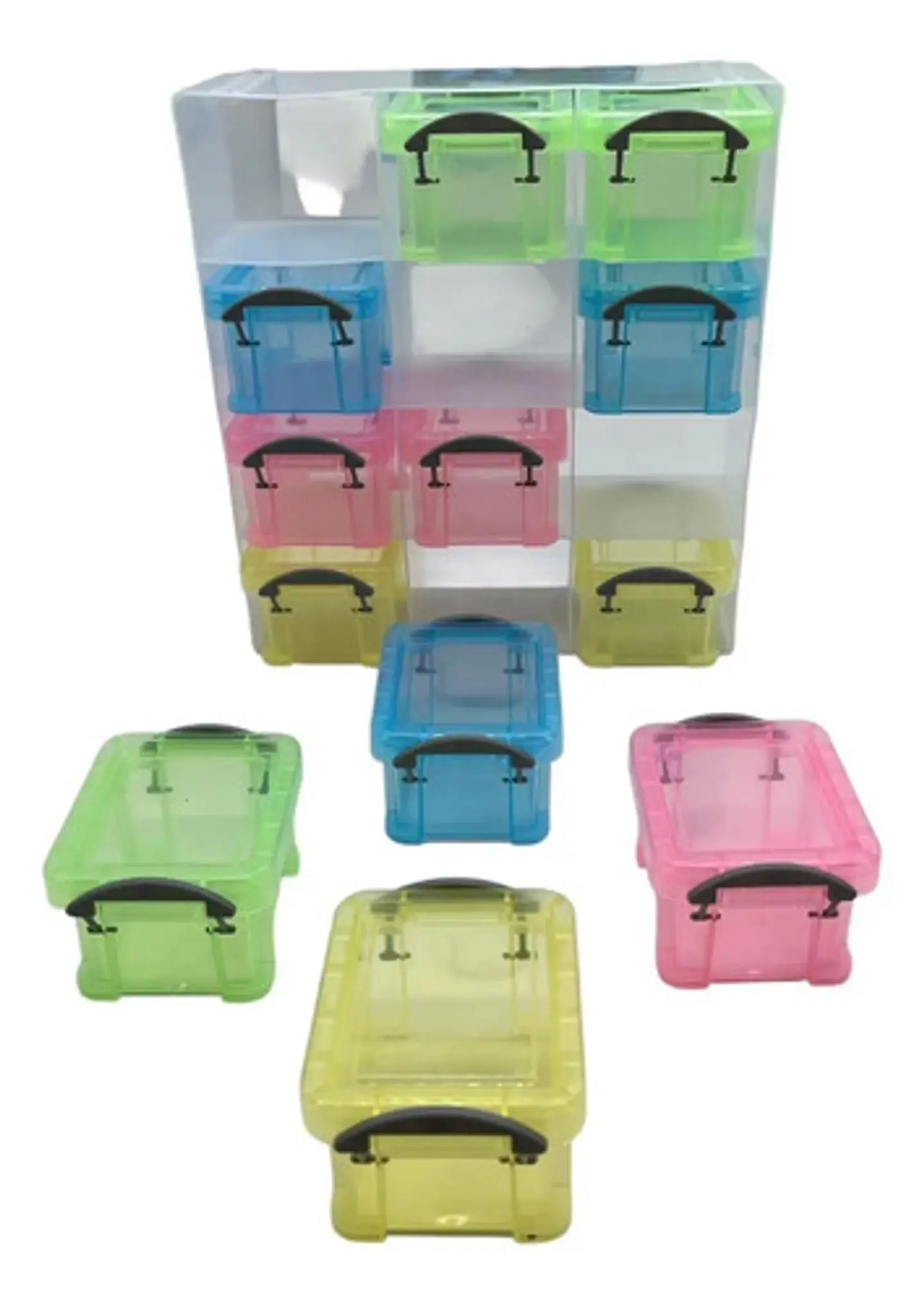 Gavetero Cajonera Plástico Multicolor 4 Niveles Con Tapa Para Oficina 3