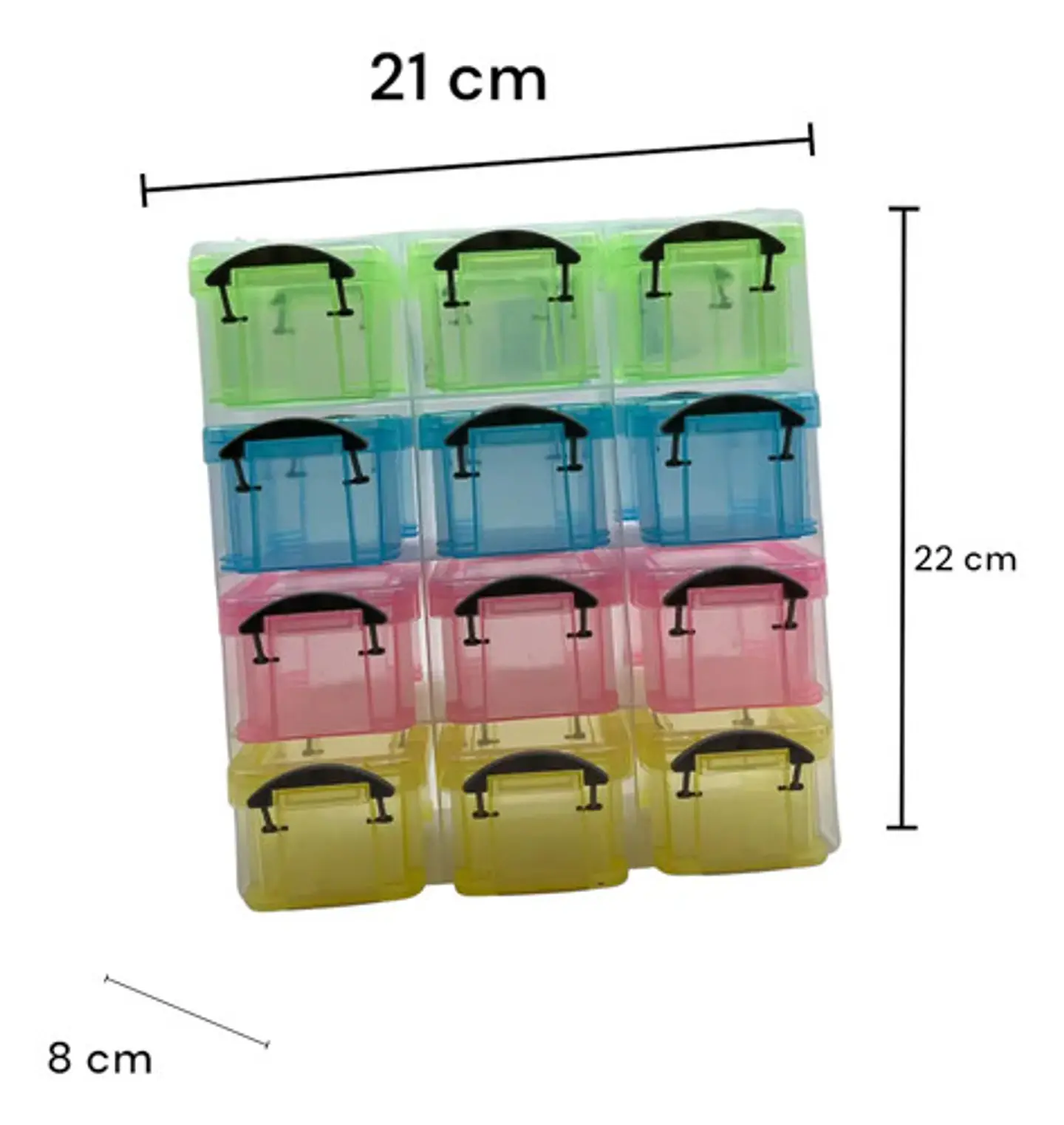 Gavetero Cajonera Plástico Multicolor 4 Niveles Con Tapa Para Oficina 4