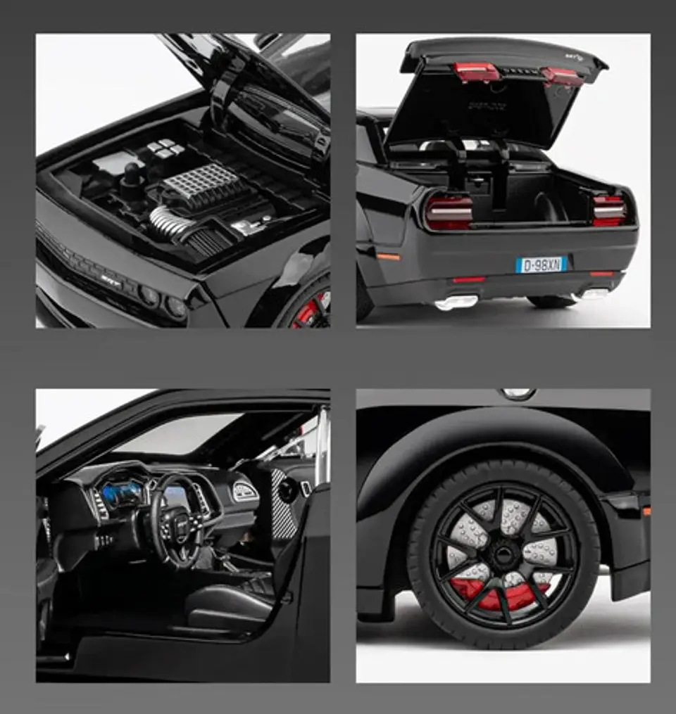 Dodge Challenger Srt Hellcat Redeye Miniatura Metal Car 1/24 4