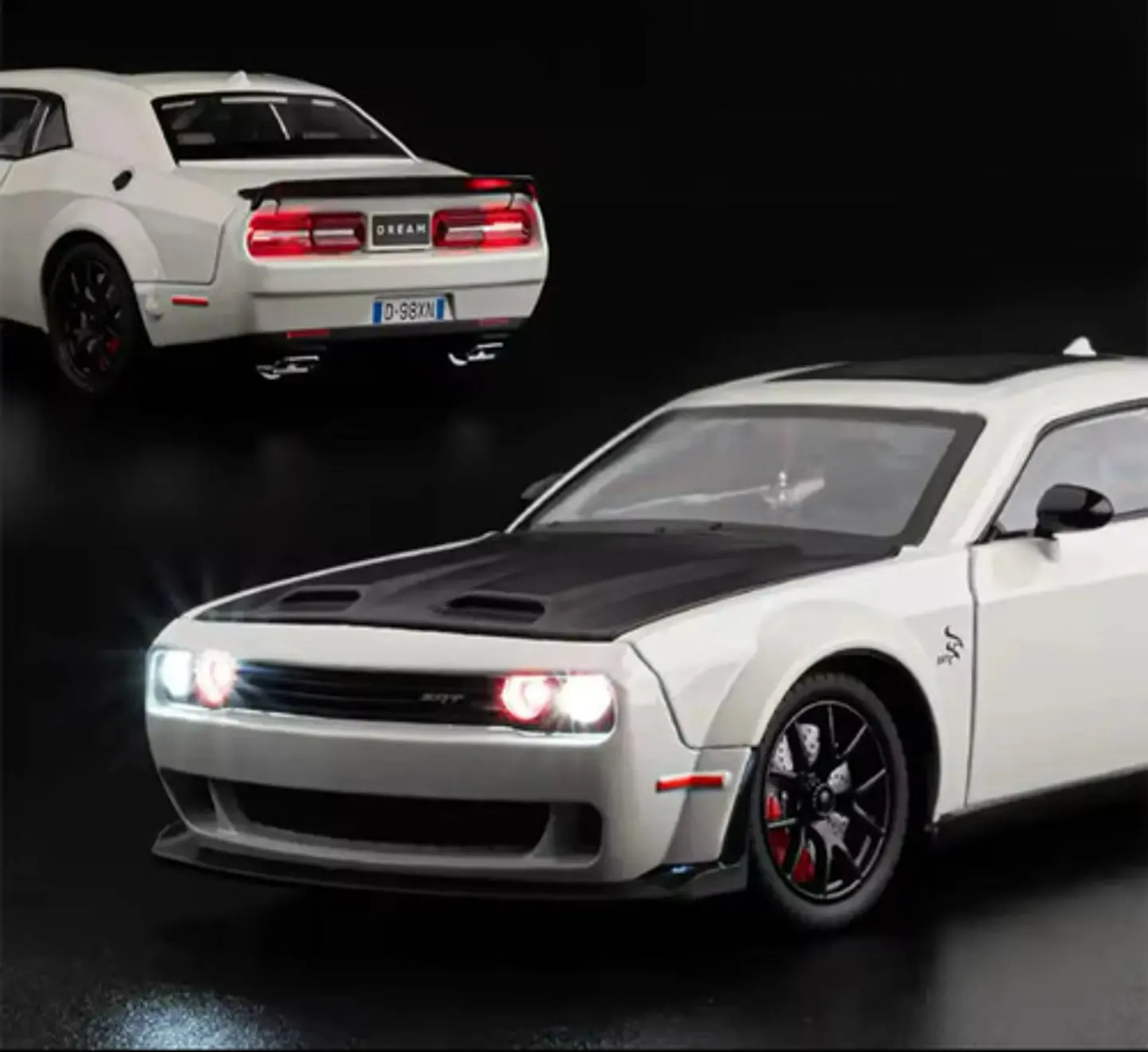 Dodge Challenger Srt Hellcat Redeye Miniatura Metal Car 1/24 5