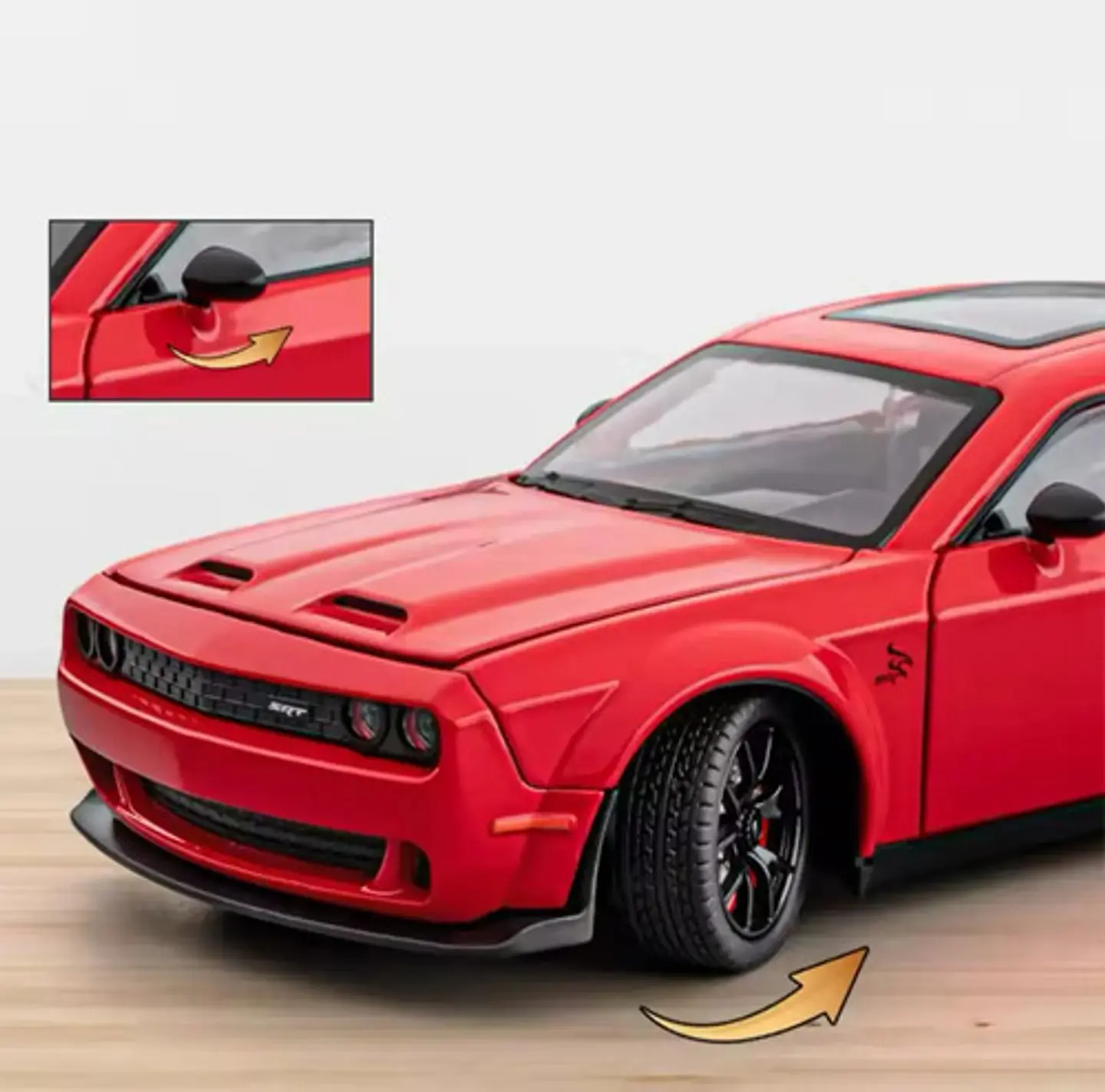 Dodge Challenger Srt Hellcat Redeye Miniatura Metal Car 1/24 6
