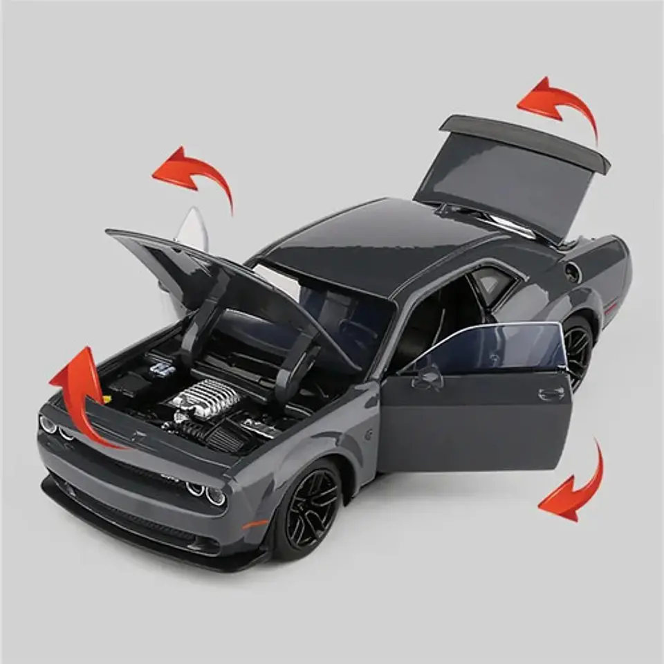 Dodge Challenger Srt Hellcat Redeye Miniatura Metal Car 1/24 10