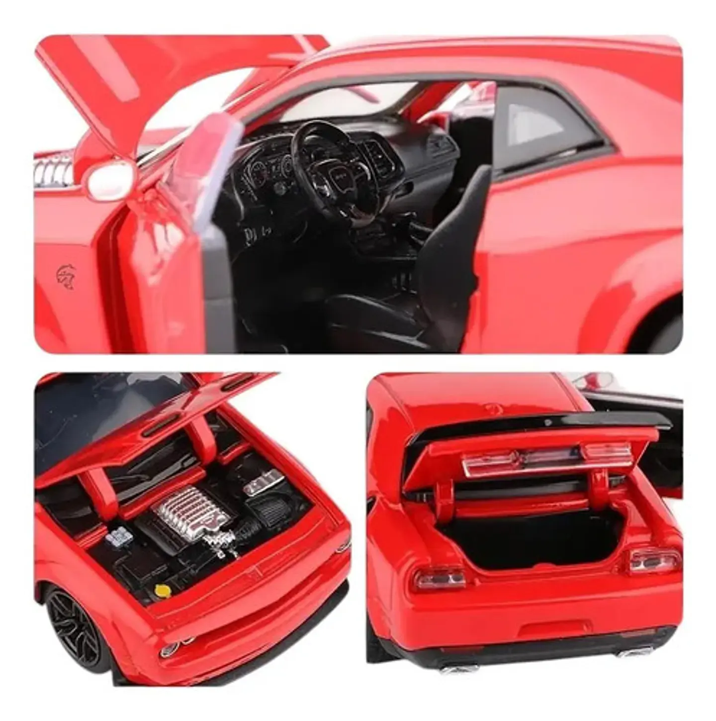 Dodge Challenger Srt Hellcat Redeye Miniatura Metal Car 1/24 22