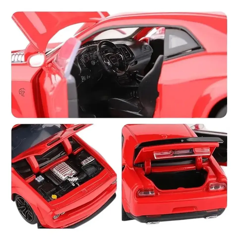 Dodge Challenger Srt Hellcat Redeye Miniatura Metal Car 1/24 22