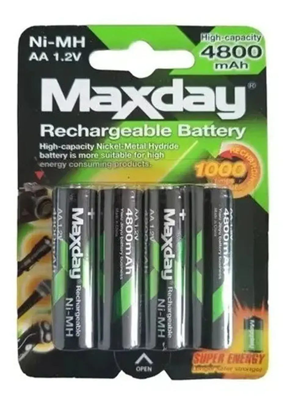 Maxday Ni-mh Aa 1.2 X4 Aa Cilíndrica 1