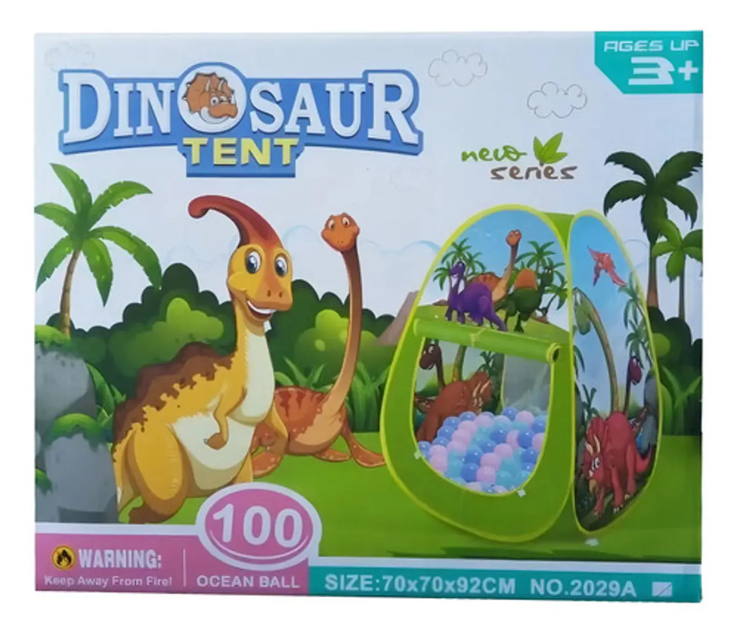Carpa Plegable Infantil Macro Dinosaurios Con 100 Pelotas Para Niños Modelo 2029a 1