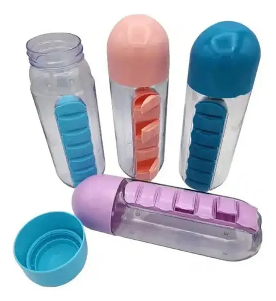 Termo Organizador Pastillas Marca Macro 7 Compartimentos Plástico Coral Claro 1