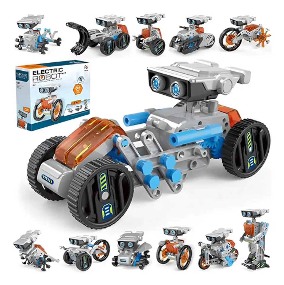 Kit Robótico Educativo Brastoy Robot 12 En 1 De Energía Eléctrica Orange Electric Naranja 1