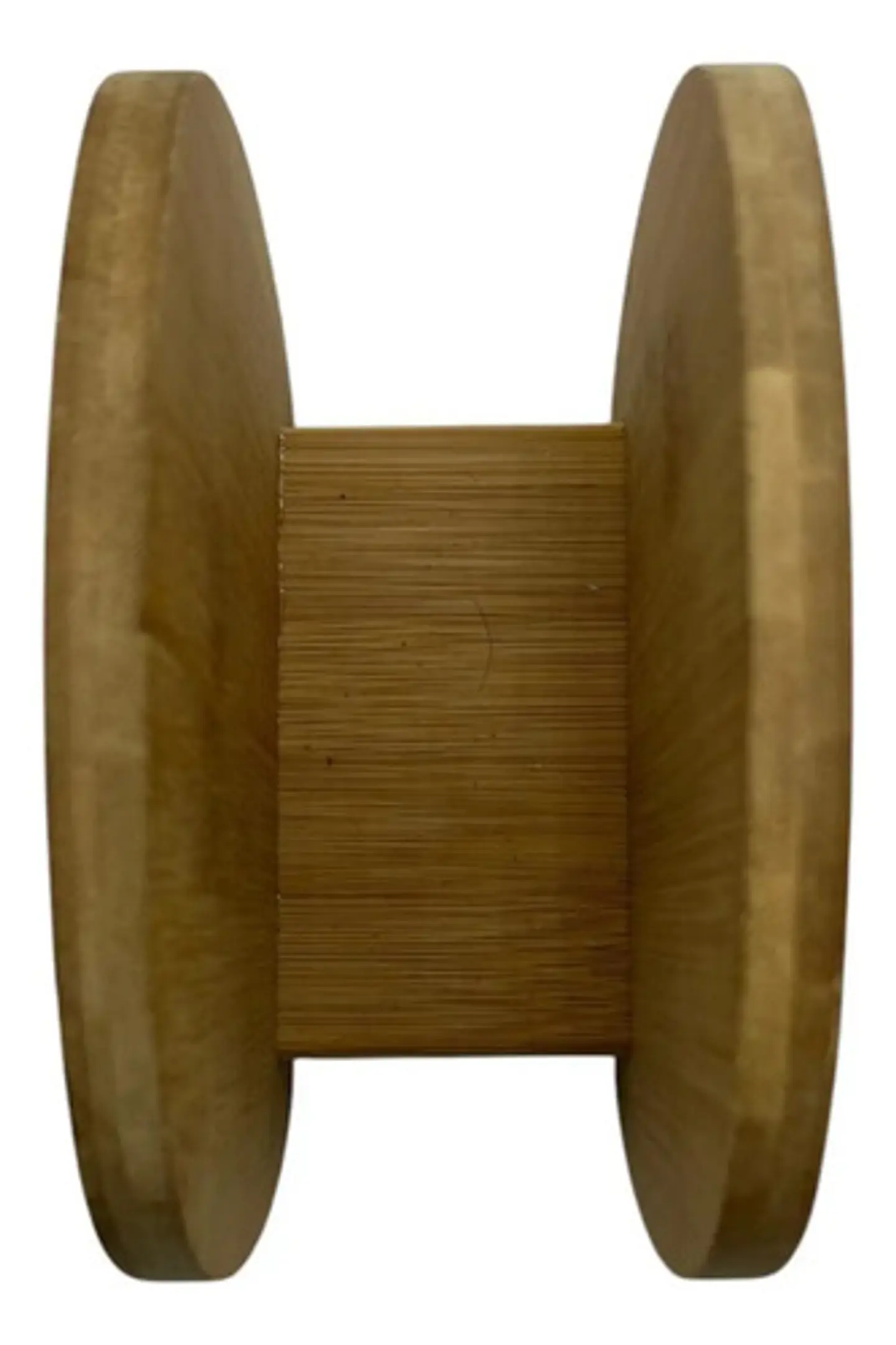 Servilletero Bamboo Boobam Ovalado Amarillo 15x7x13cm Con Compartimientos 3