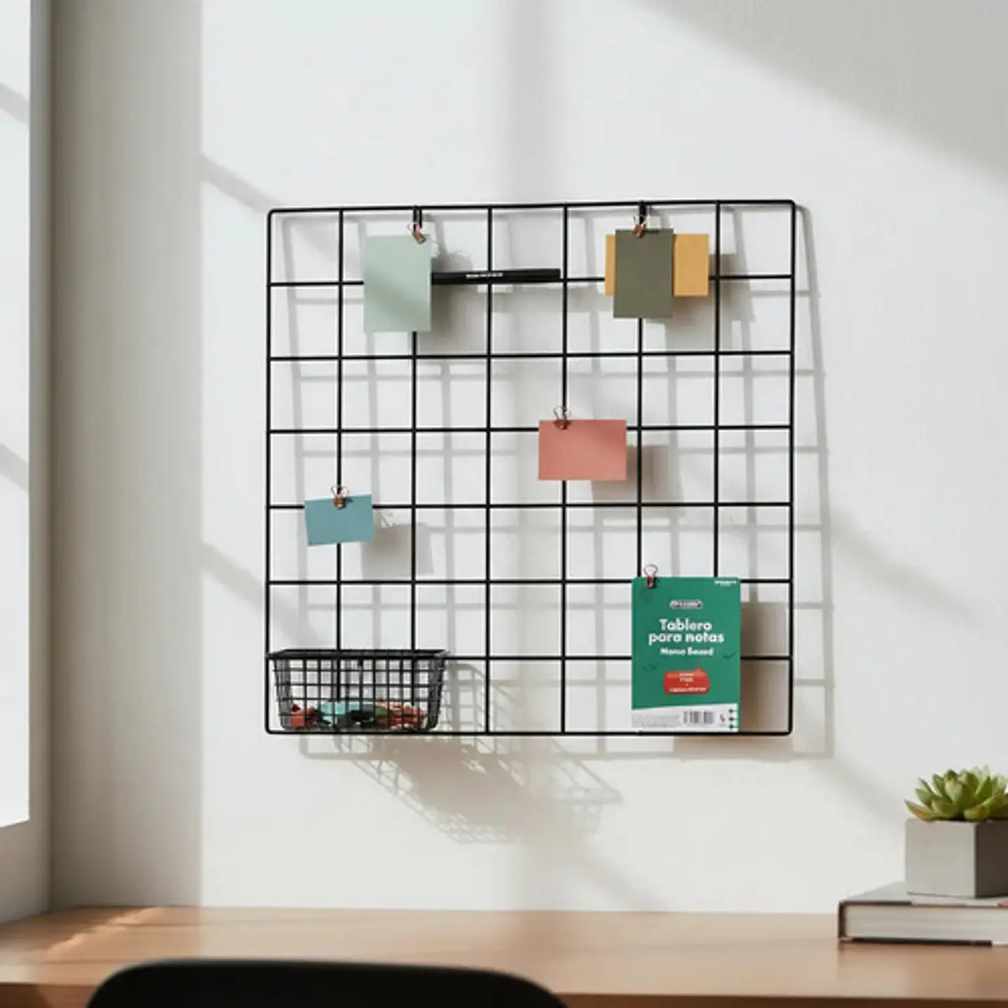 Tablero Para Notas 35x35 Negro 25 Espacios 3