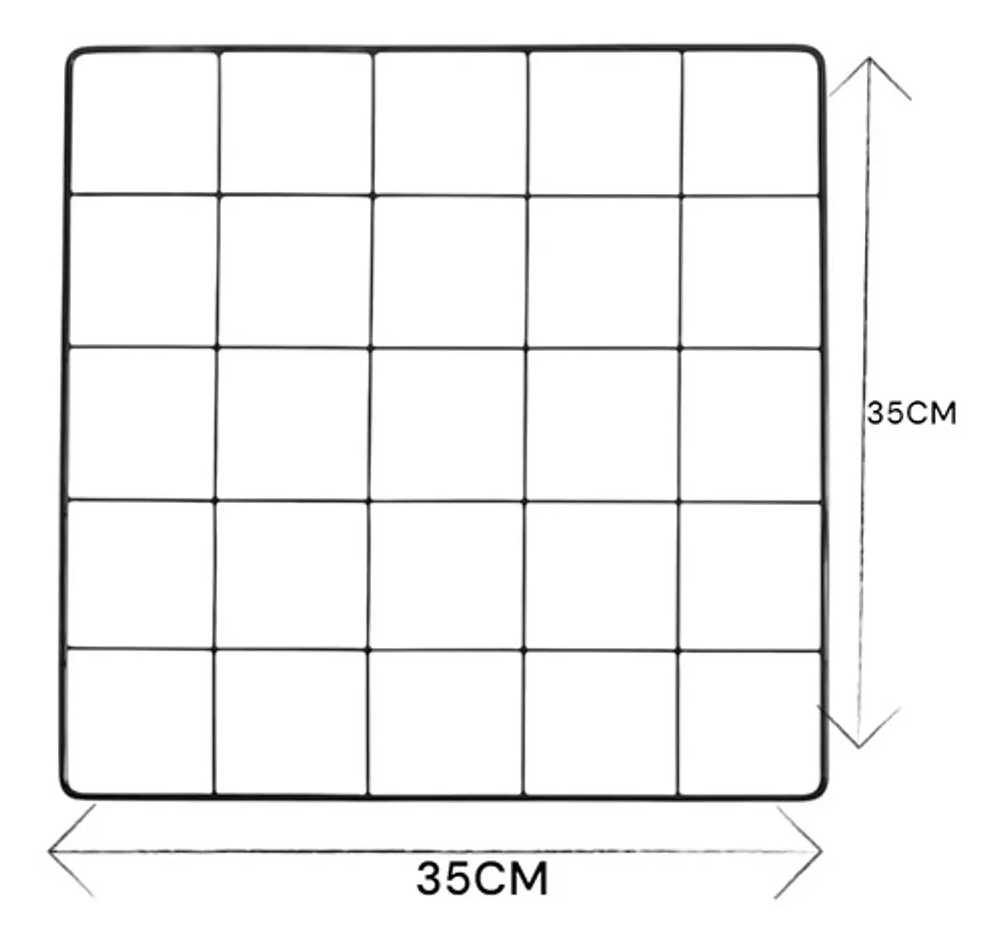Tablero Para Notas 35x35 Negro 25 Espacios 5