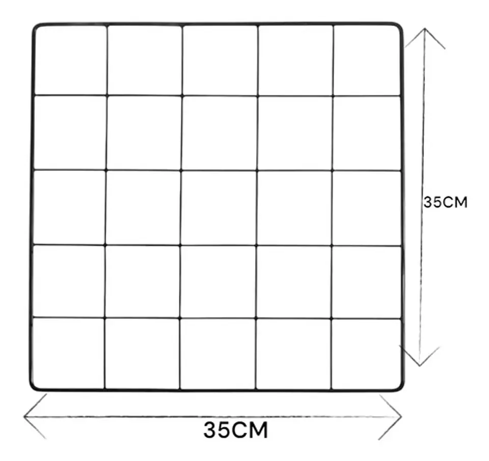 Tablero Para Notas 35x35 Negro 25 Espacios 5