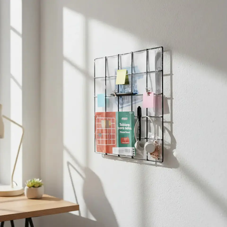 Tablero Para Notas 35x35 Negro 25 Espacios 6