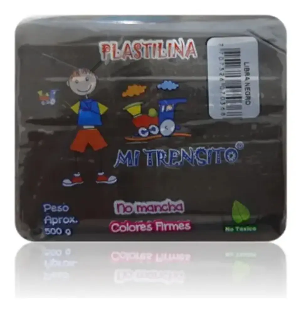 Plastilina Negra Mi Trensito 500g Masa Para Modelar Bote Plástico 1