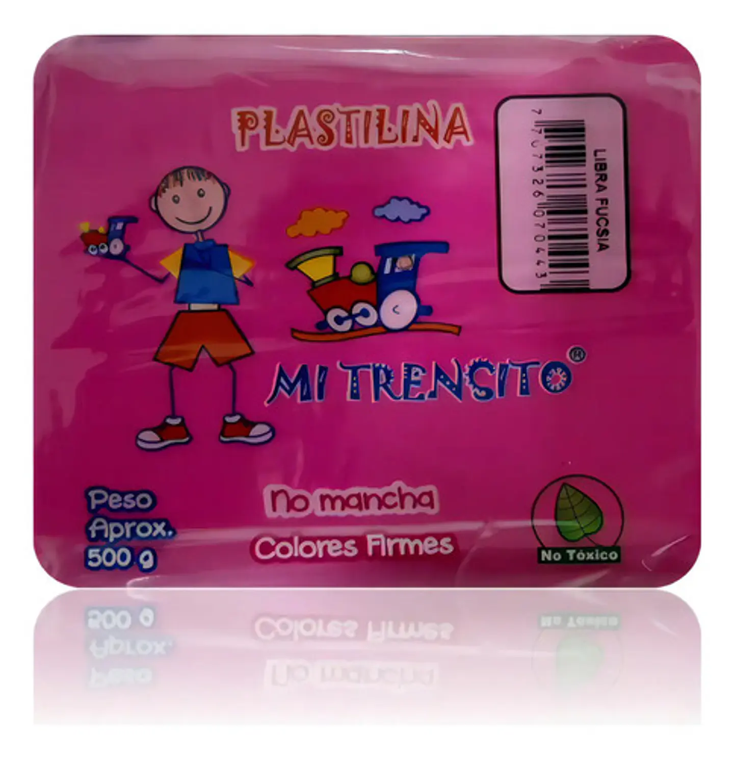 Plastilina Libra 500g Und Cafe, Blanco, Azul, Amarillo Color Fucsia 1