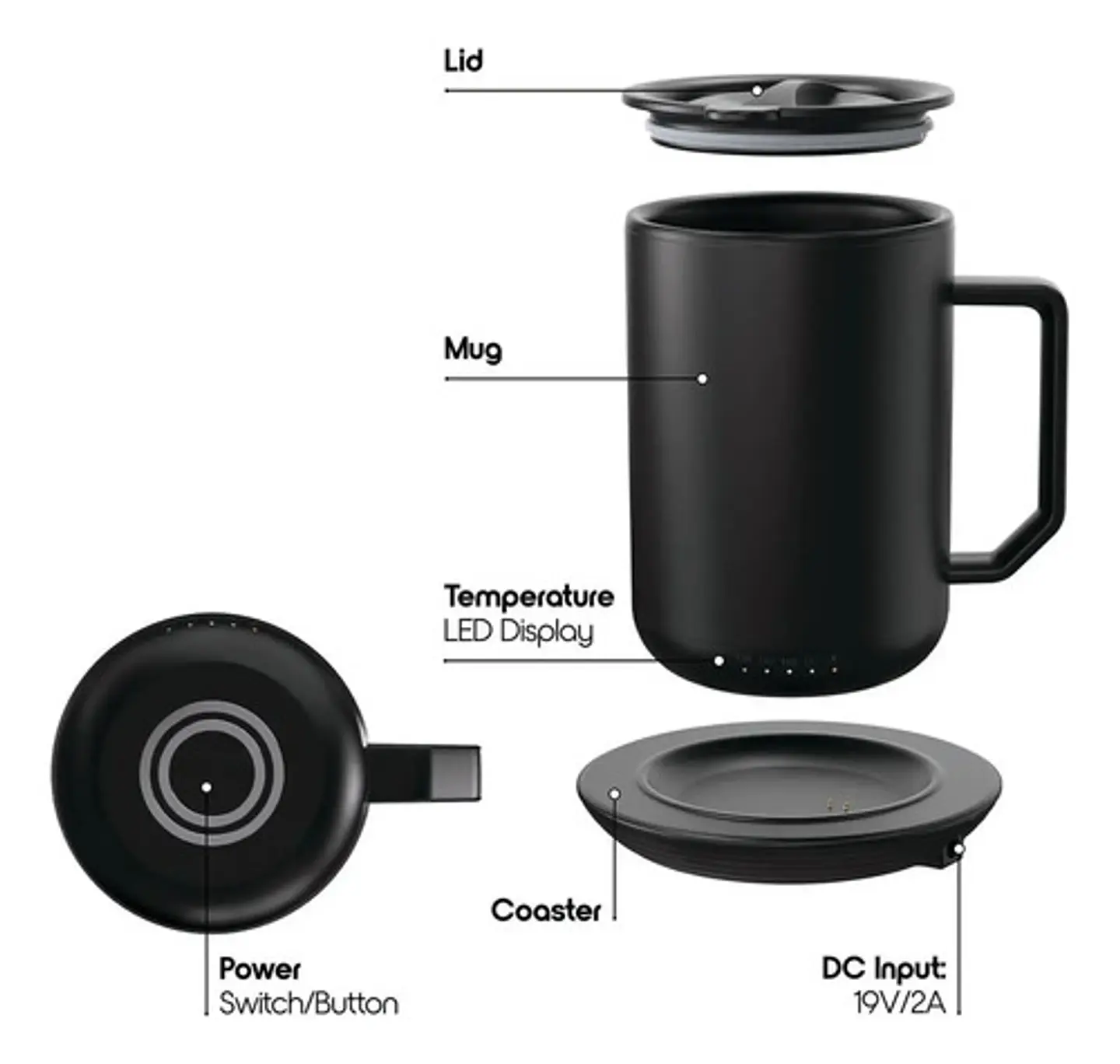 Taza Para Café Autocalentable Y Portavasos Importada 3