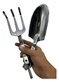 Pala Garra Jardinería Schmidt Mesa Metal Plateado 67cm Hoja Acero - Miniatura 1