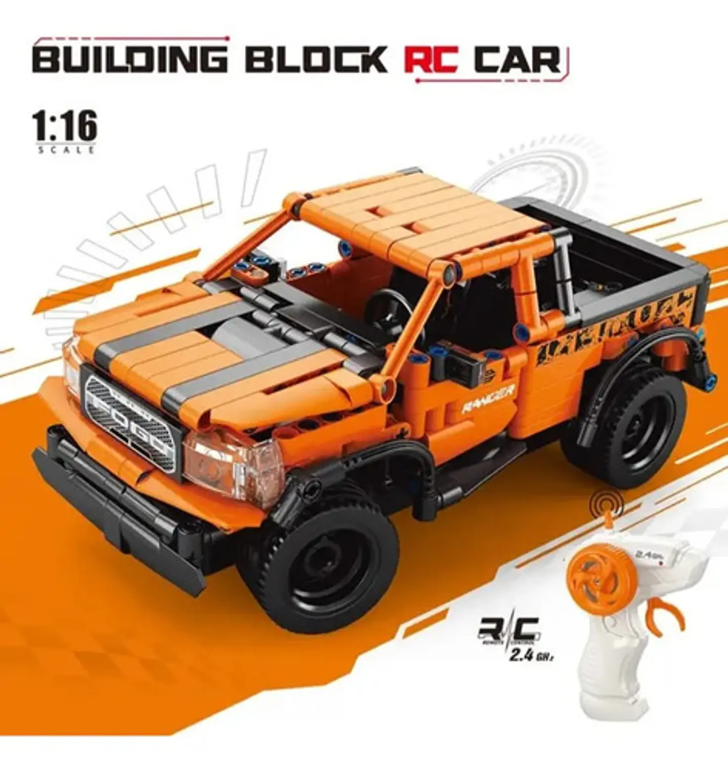 Camioneta Control Remoto Bloques Construcción Rompecabezas 2