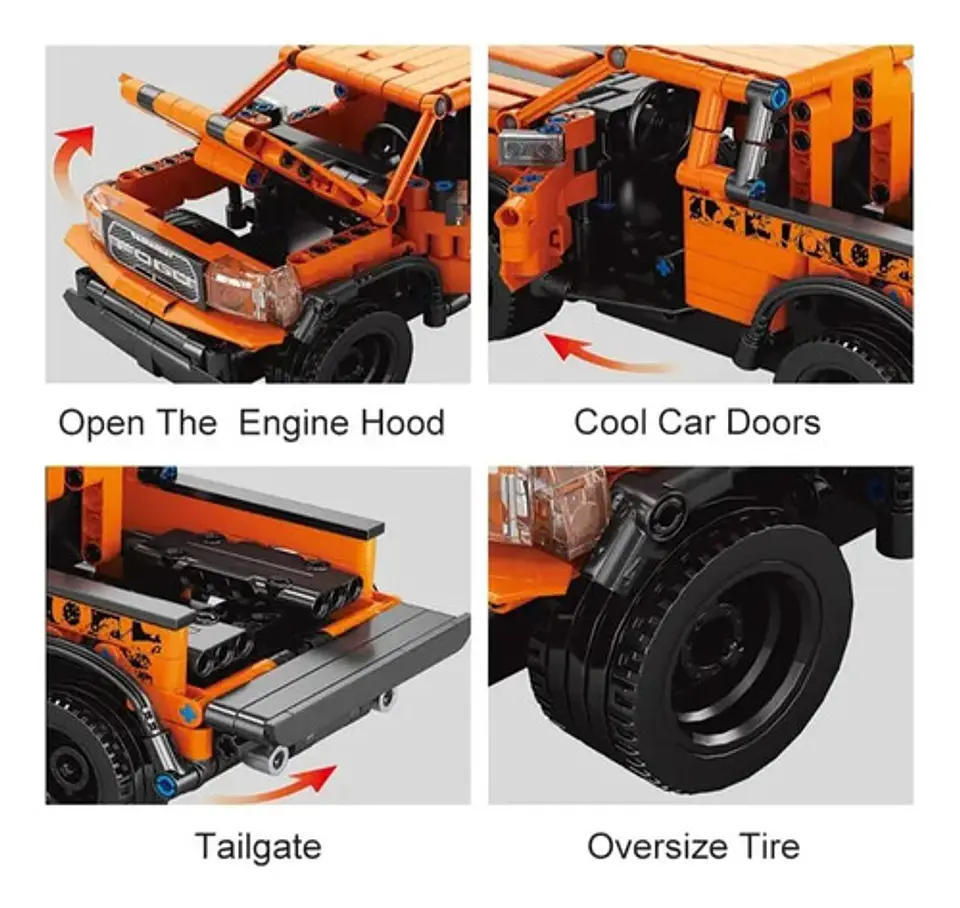 Camioneta Control Remoto Bloques Construcción Rompecabezas 3