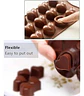 Moldes Chocolate Corazon Silicona Flexible Caramelos Dulces Marrón - Miniatura 5