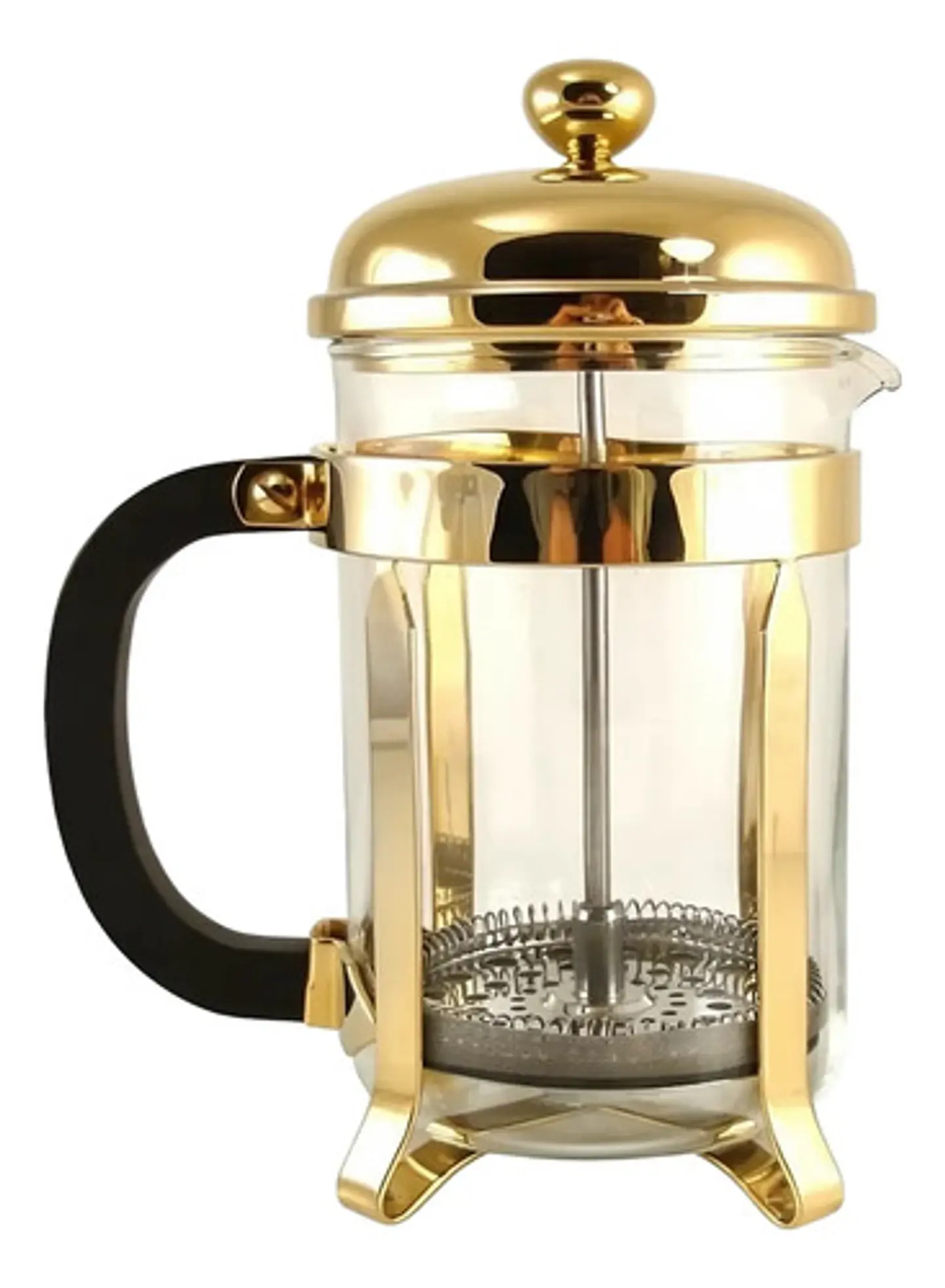 Cafetera Prensa Francesa 350ml Vidrio Color Oro Rosa Dorado 1
