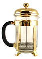 Cafetera Prensa Francesa 350ml Vidrio Color Oro Rosa Dorado - Miniatura 2