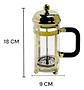 Cafetera Prensa Francesa 350ml Vidrio Color Oro Rosa Dorado - Miniatura 4