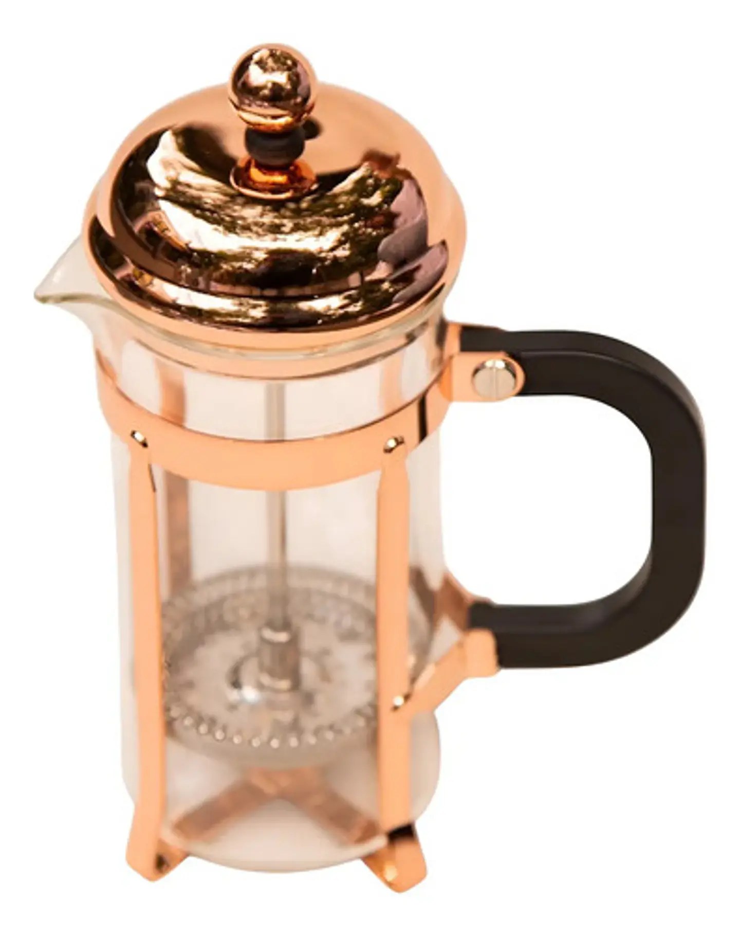 Cafetera Prensa Francesa 350ml Vidrio Color Oro Rosa Dorado 13