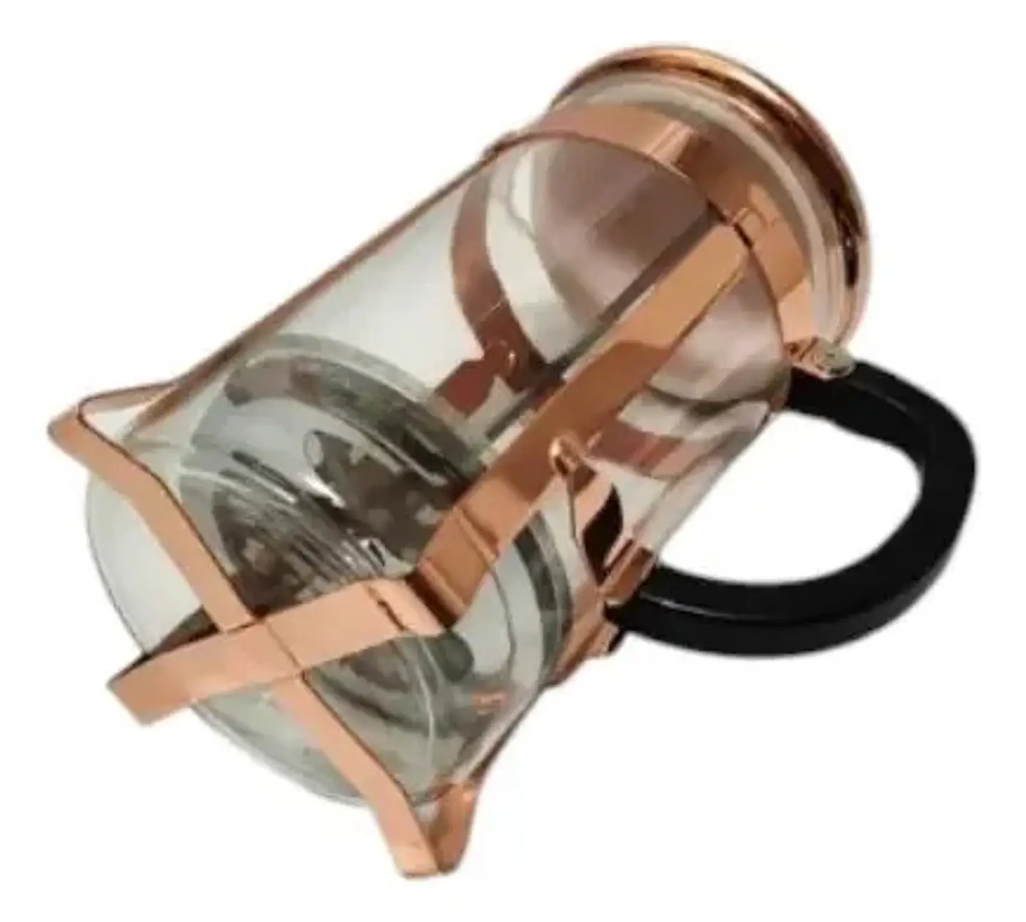 Cafetera Prensa Francesa 350ml Vidrio Color Oro Rosa Dorado 17