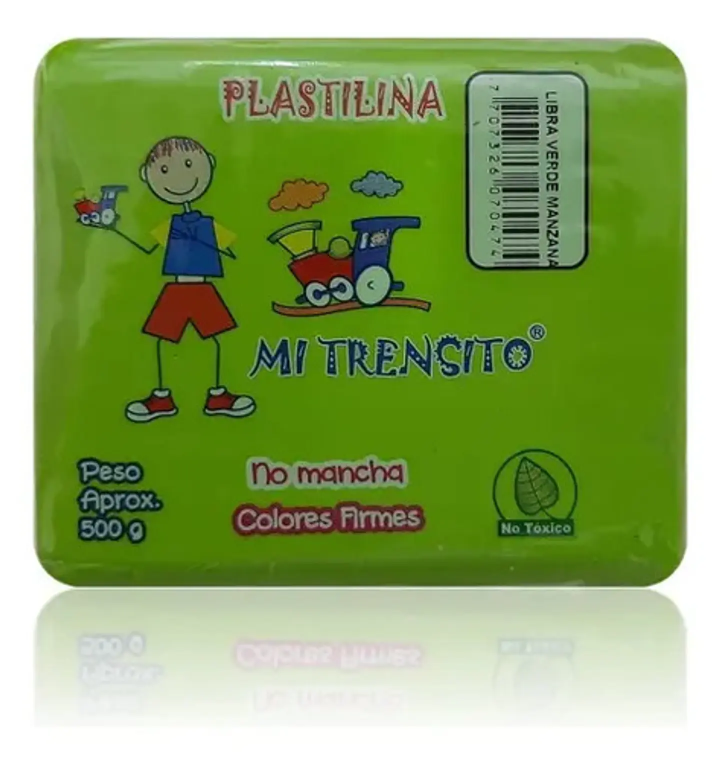 Masa Para Modelar Mi Trensito Plastilina Libra 500g Colores Firmes Suave Verde Claro 1