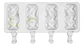 Molde Silicon Paletas Grandes De Helados 4 Porciones - Miniatura 1