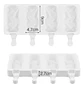 Molde Silicon Paletas Grandes De Helados 4 Porciones - Miniatura 2