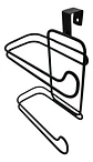 Soporte Para Papel Higienico Doble Rollo Sanitario Color Negro - Miniatura 1