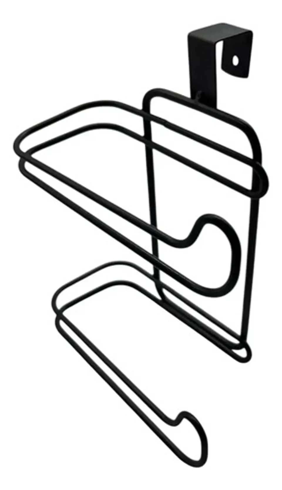 Soporte Para Papel Higienico Doble Rollo Sanitario Color Negro 1
