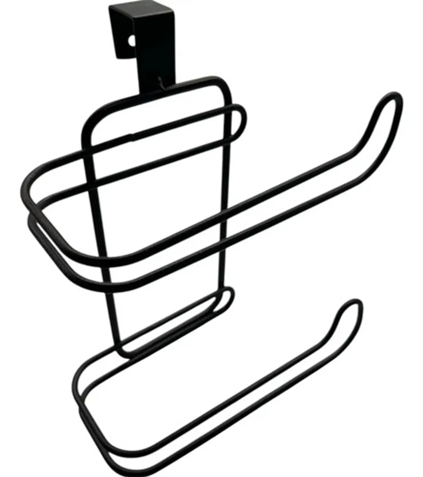 Soporte Para Papel Higienico Doble Rollo Sanitario Color Negro 2