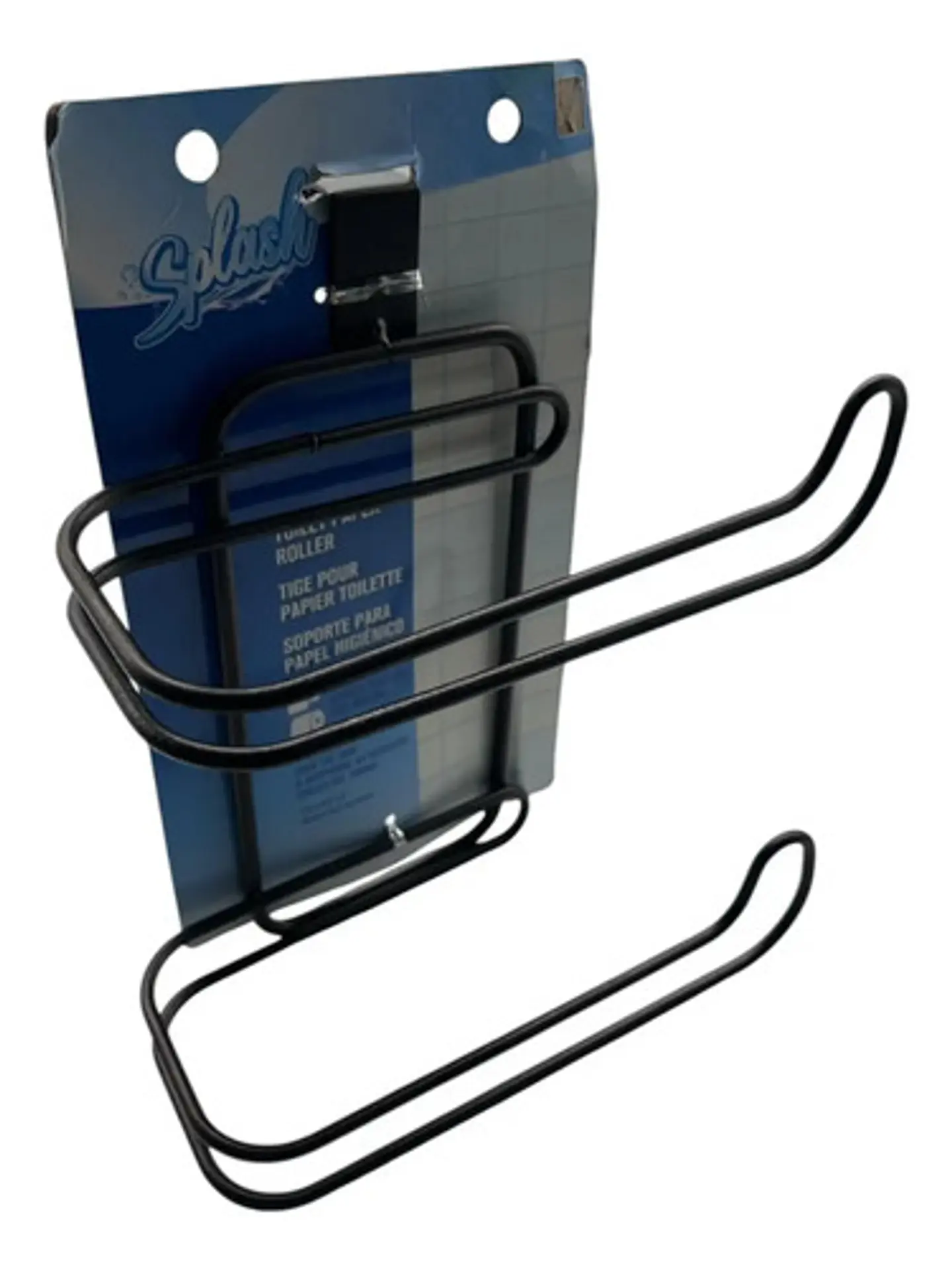 Soporte Para Papel Higienico Doble Rollo Sanitario Color Negro 3