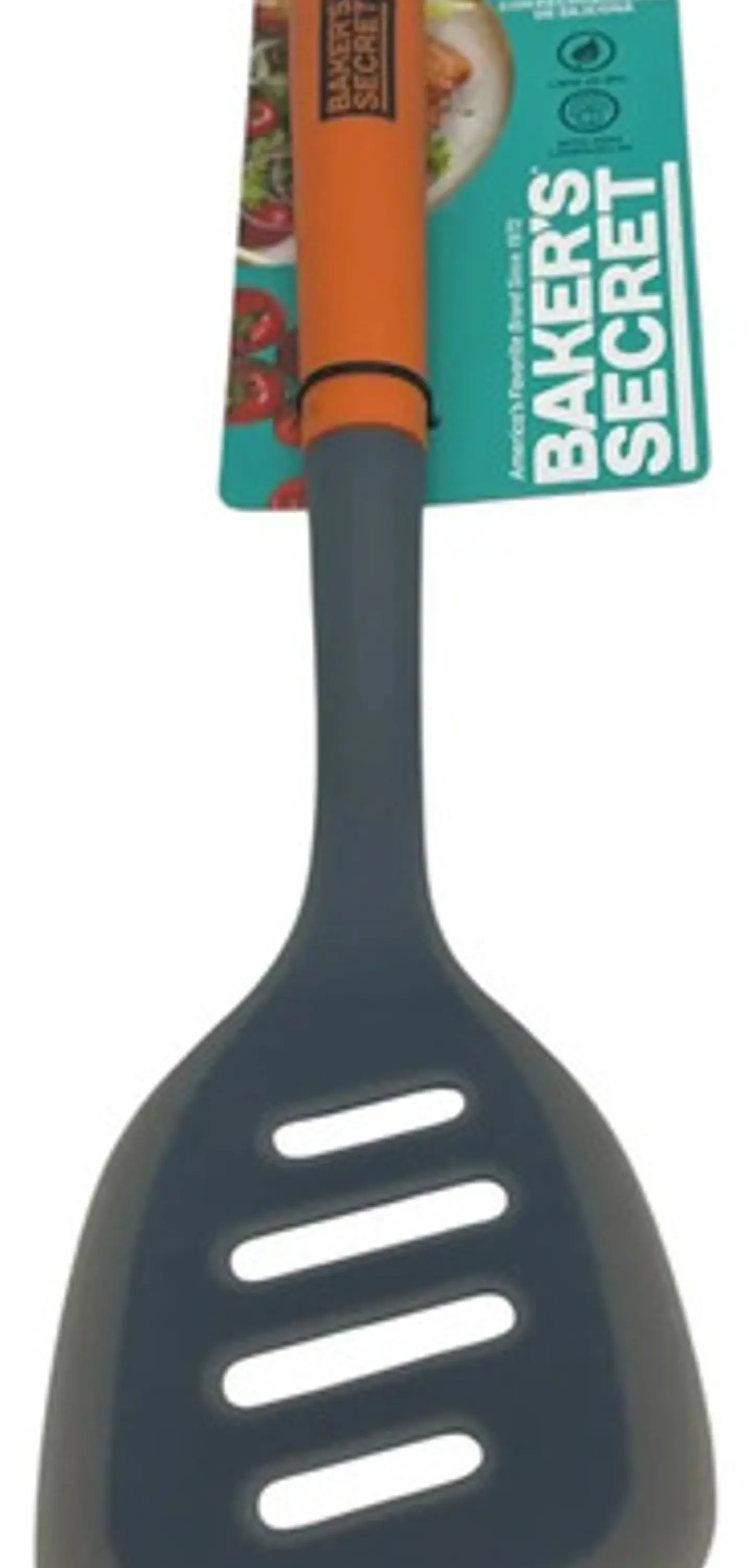 Espátula Ranurada Silicona 35cm Baker's Secret Naranja Apta Lavavajillas 3